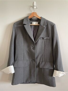Classic Women's Gray Blazer Jacket